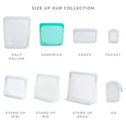 Stasher Reusable Silicone Sandwich Bag, Rainbow Green (828 ml)