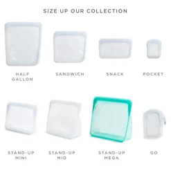 Stasher Reusable Silicone Stand-Up Mega Bag, Rainbow Pink 3077 ml)