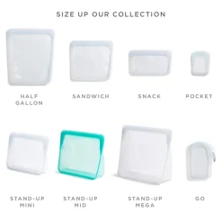 Stasher Reusable Silicone Stand-Up Mid Bag, Rainbow Lavender (1656 ml)