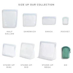 Stasher Reusable Silicone Go Bag, Clear (532ml)