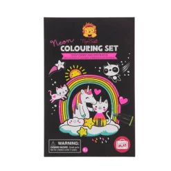 Tiger Tribe Neon Colouring Set