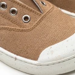 Tip Toey Joey Spice Green - Natural Organic Canvas