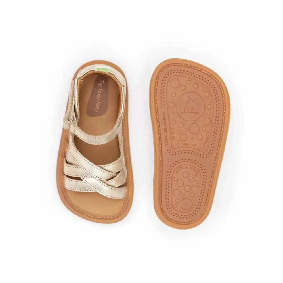 Tip Toey Joey Toddler Sandal Criss Cross - Champagne