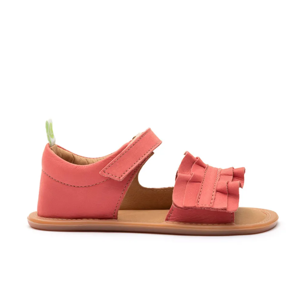 Tip Toey Joey Toddler Sandal Ruffy - Coral Matte