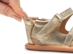 Tip Toey Joey Toddler Sandal Criss Cross - Chm/ M.Salmon/ Rose Gold