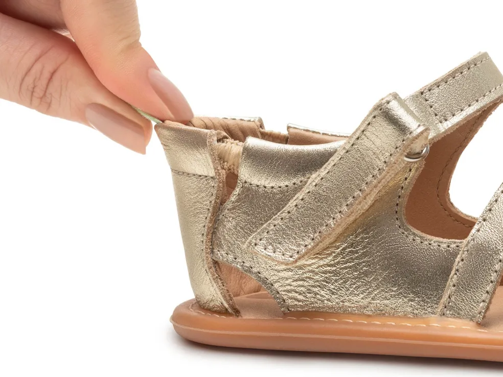 Tip Toey Joey Toddler Sandal Criss Cross - Chm/ M.Salmon/ Rose Gold