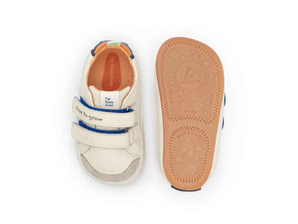 Tip Toey Joey Toddler Sneaker Bossy Play - Tapioca/Tangerine/Deep Ocean