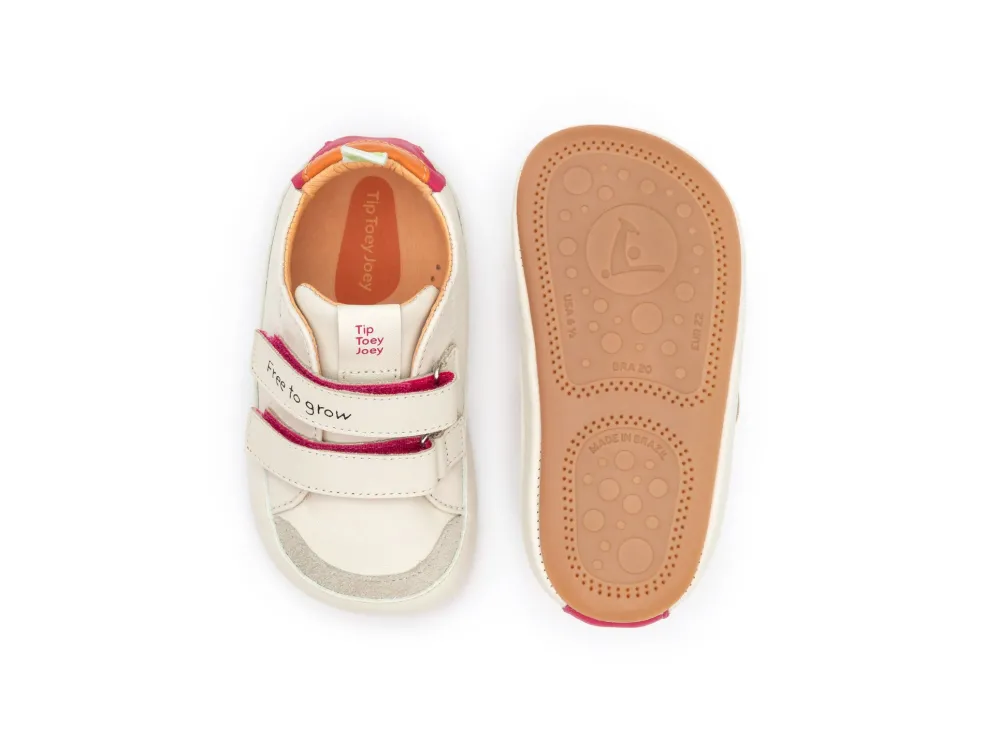 Tip Toey Joey Toddler Sneaker Bossy Play - Tapioca/Tangerine/Pitaya Pink
