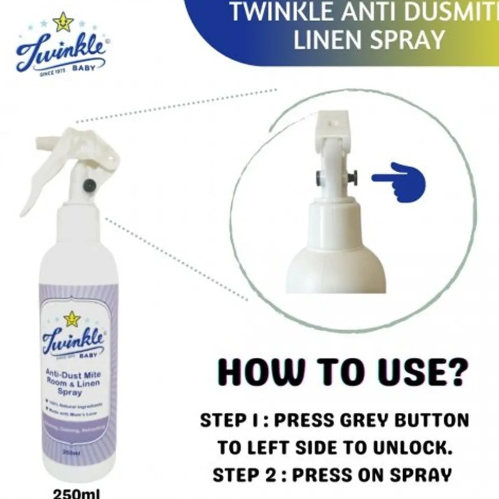 Twinkle Baby Anti-Dust Mite Room/Linen Spray 250ml