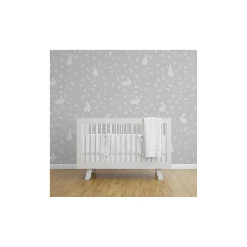 Urban Li'l Bunny Wallpaper - Grey