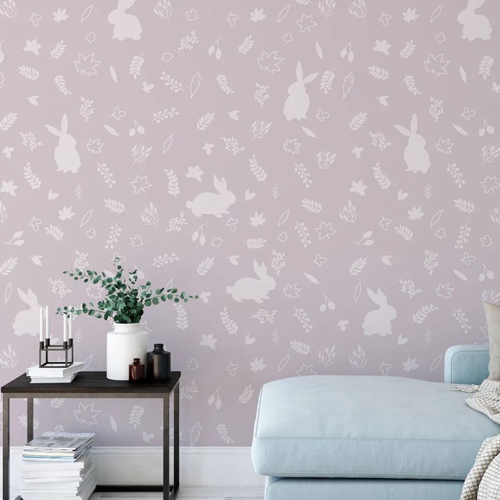 Urban Li'l Bunny Wallpaper - Pink