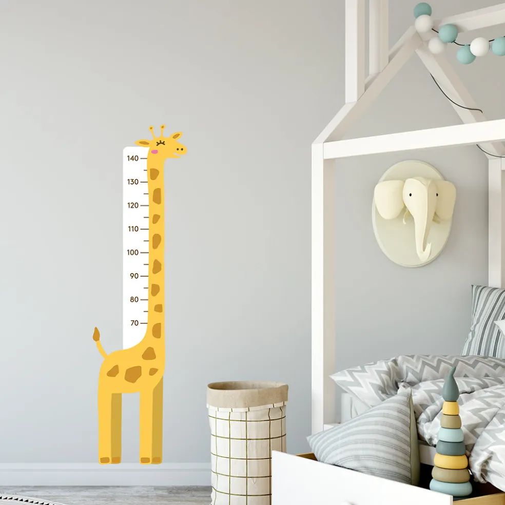 Urban Li'l Giraffe Height Chart Fabric Decal