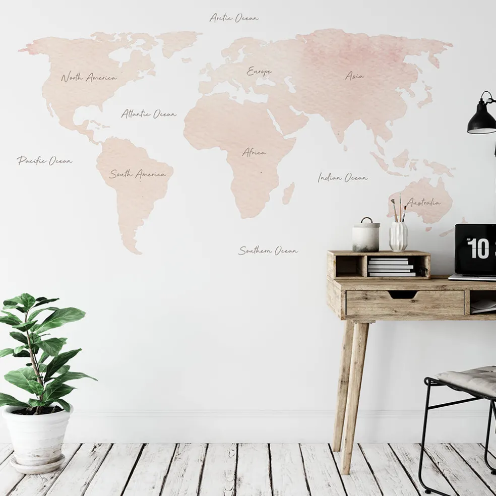 Urban Li'l World Map Wallpaper