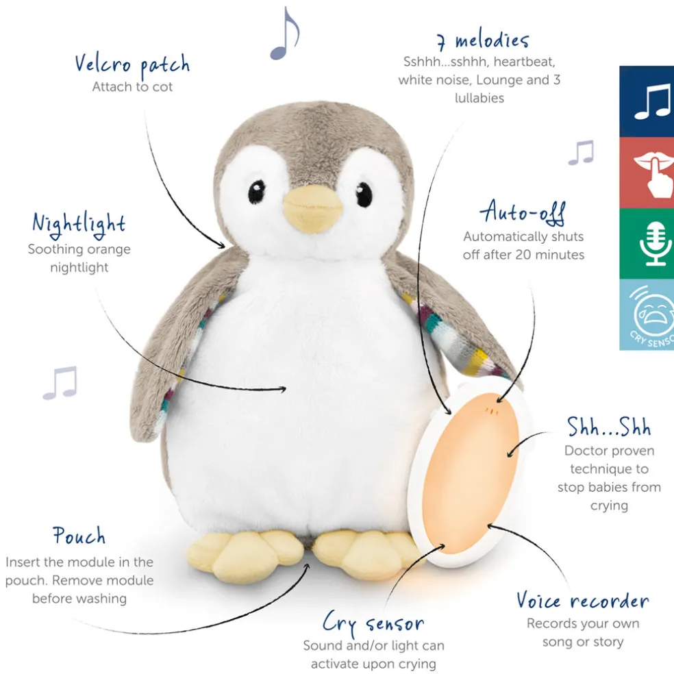 Zazu Baby Sleep Shusher - Phoebe Penguin